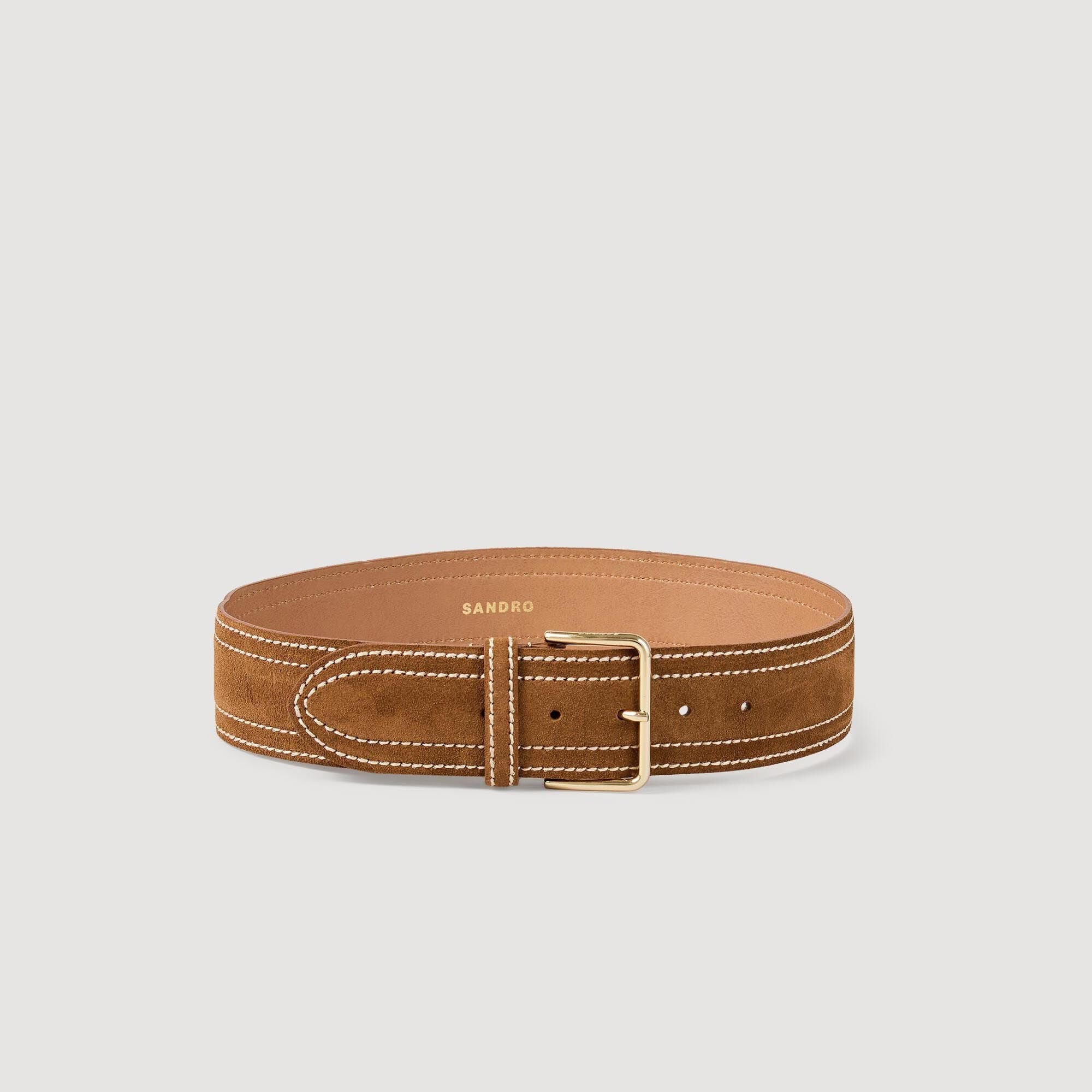 Sandro Women Wide leather belt