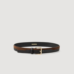 Sandro Women Two-tone leather belt