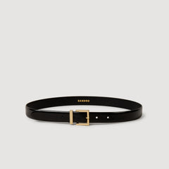 Sandro Women Smooth leather belt