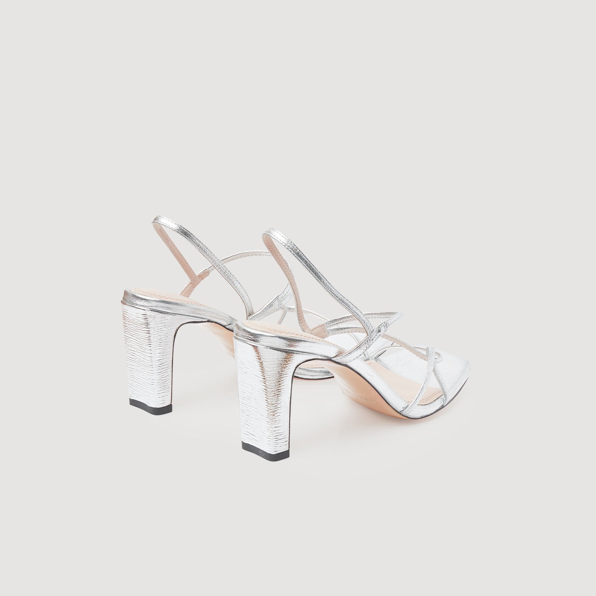 Sandro Women Metallic leather sandals