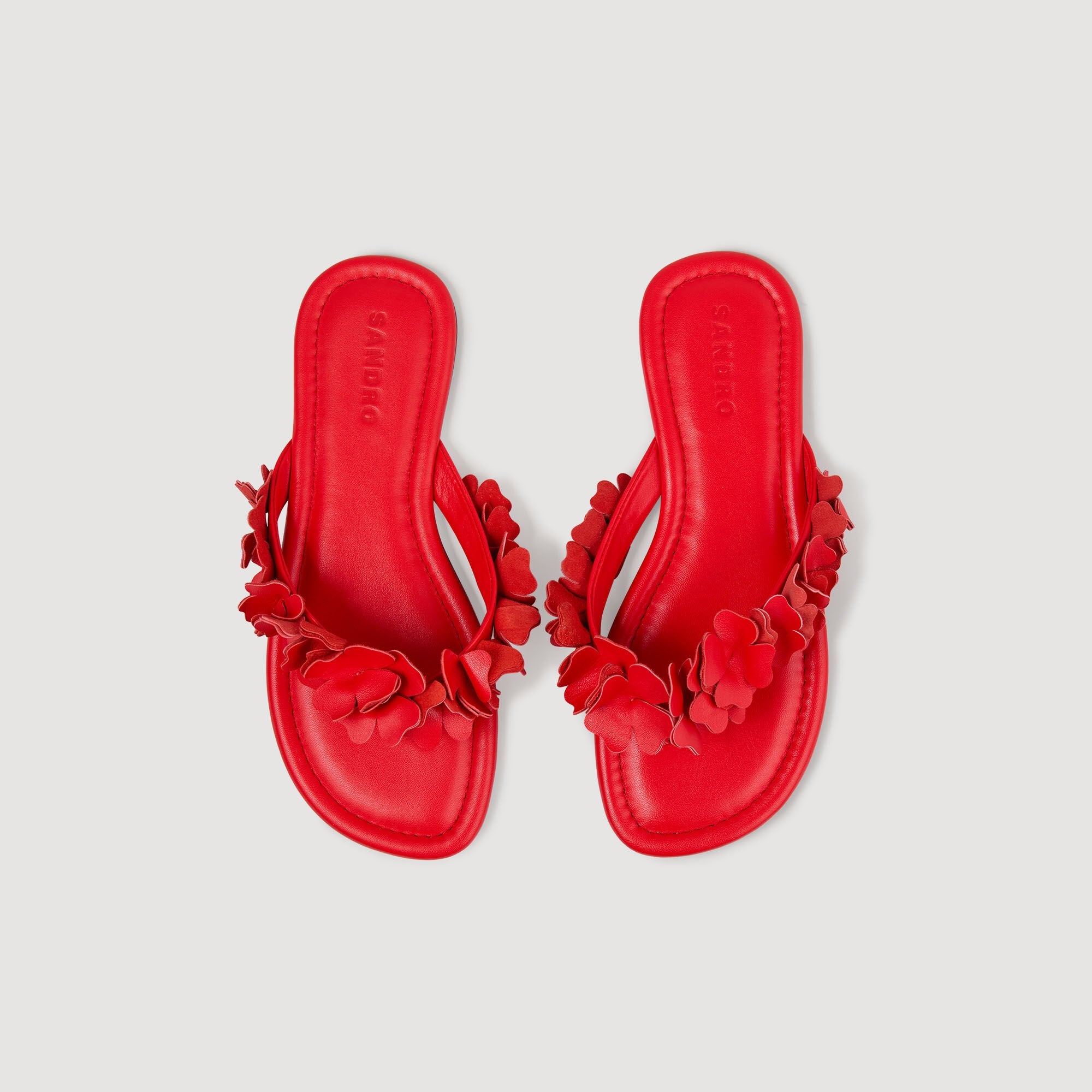 Sandro Women Floral leather sandals