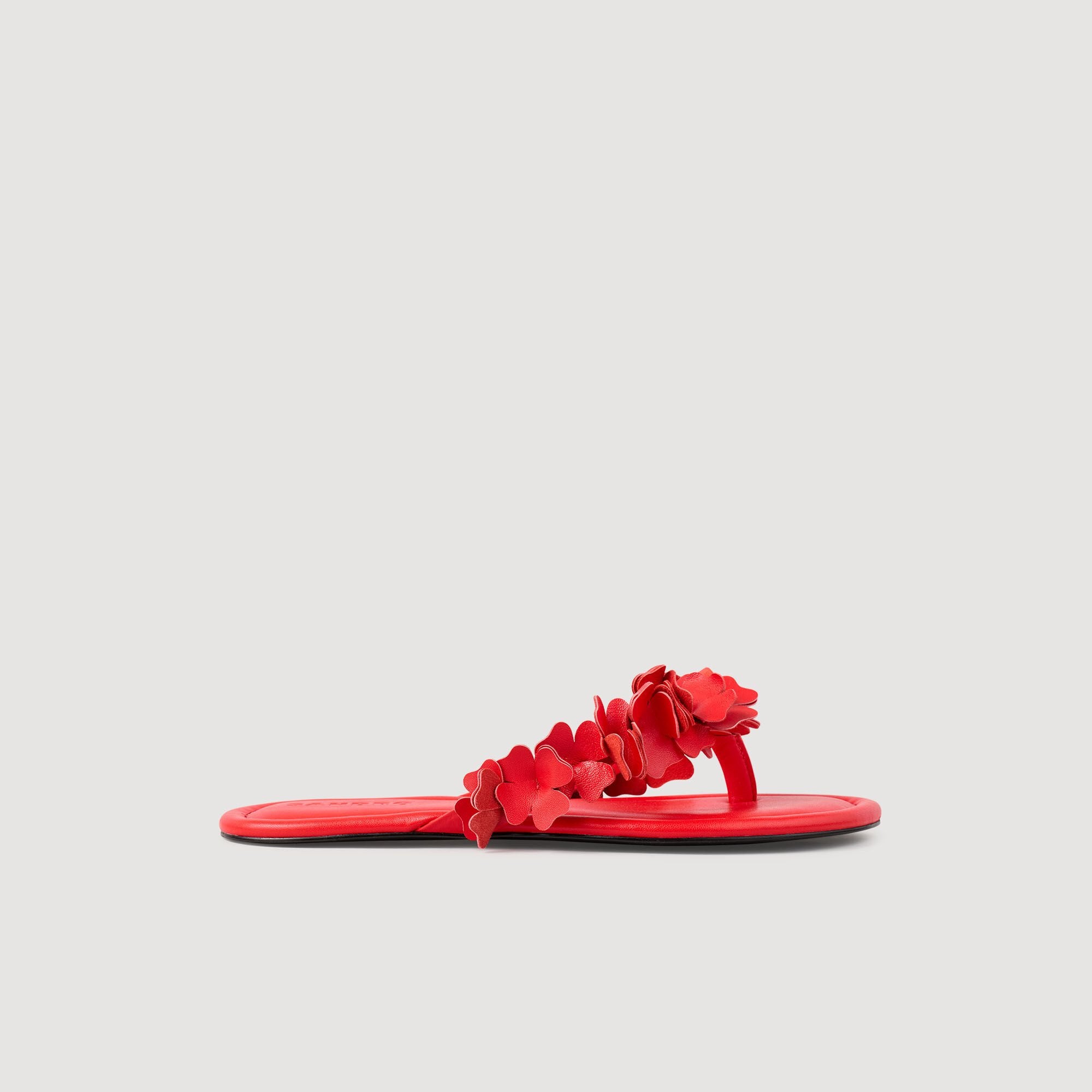 Sandro Women Floral leather sandals