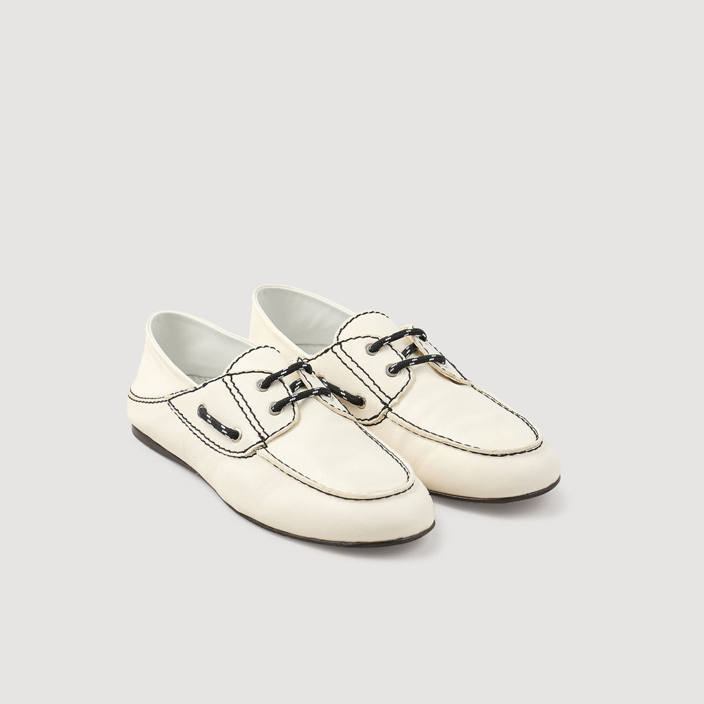 Sandro Women Leather boat shoe loafers