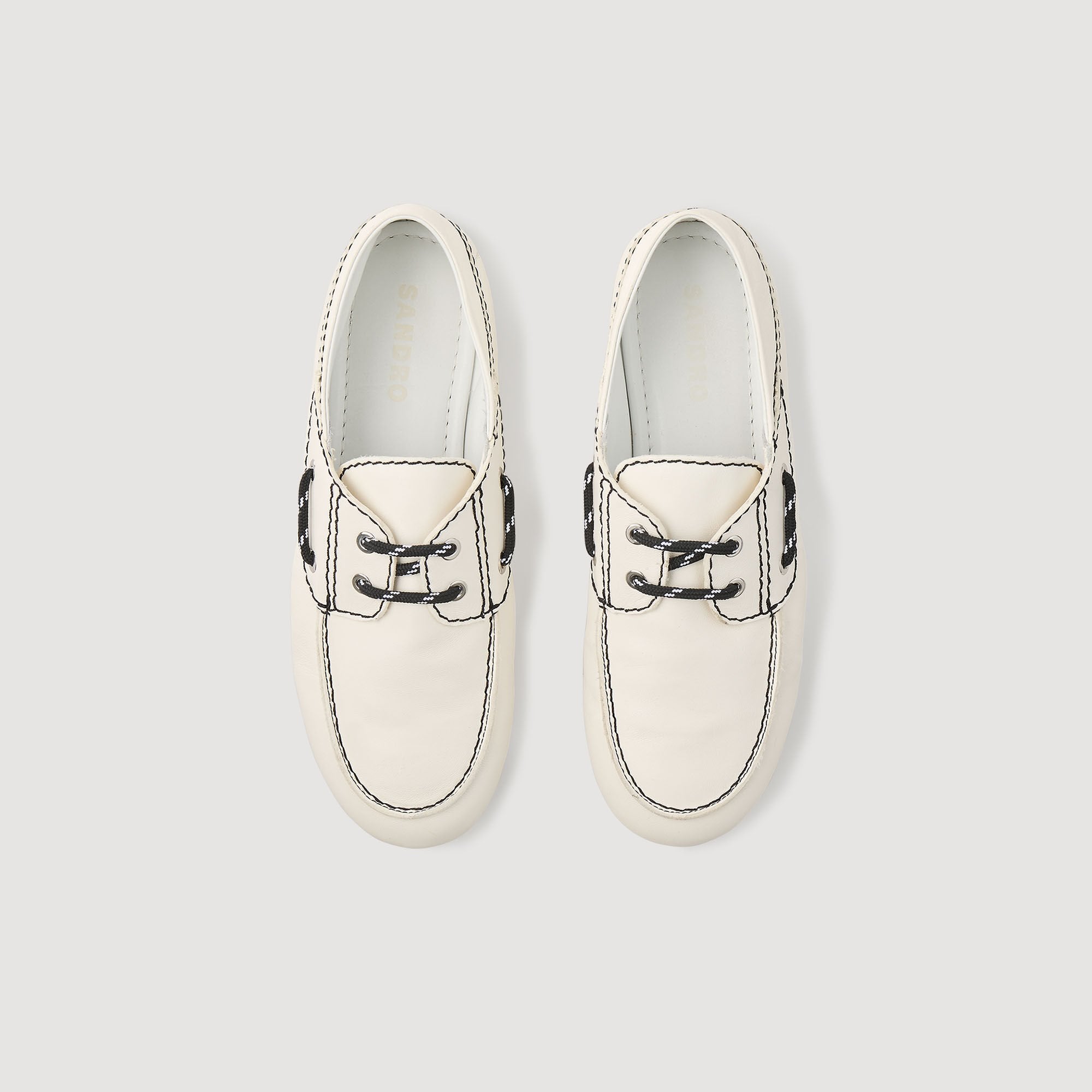 Sandro Women Leather boat shoe loafers
