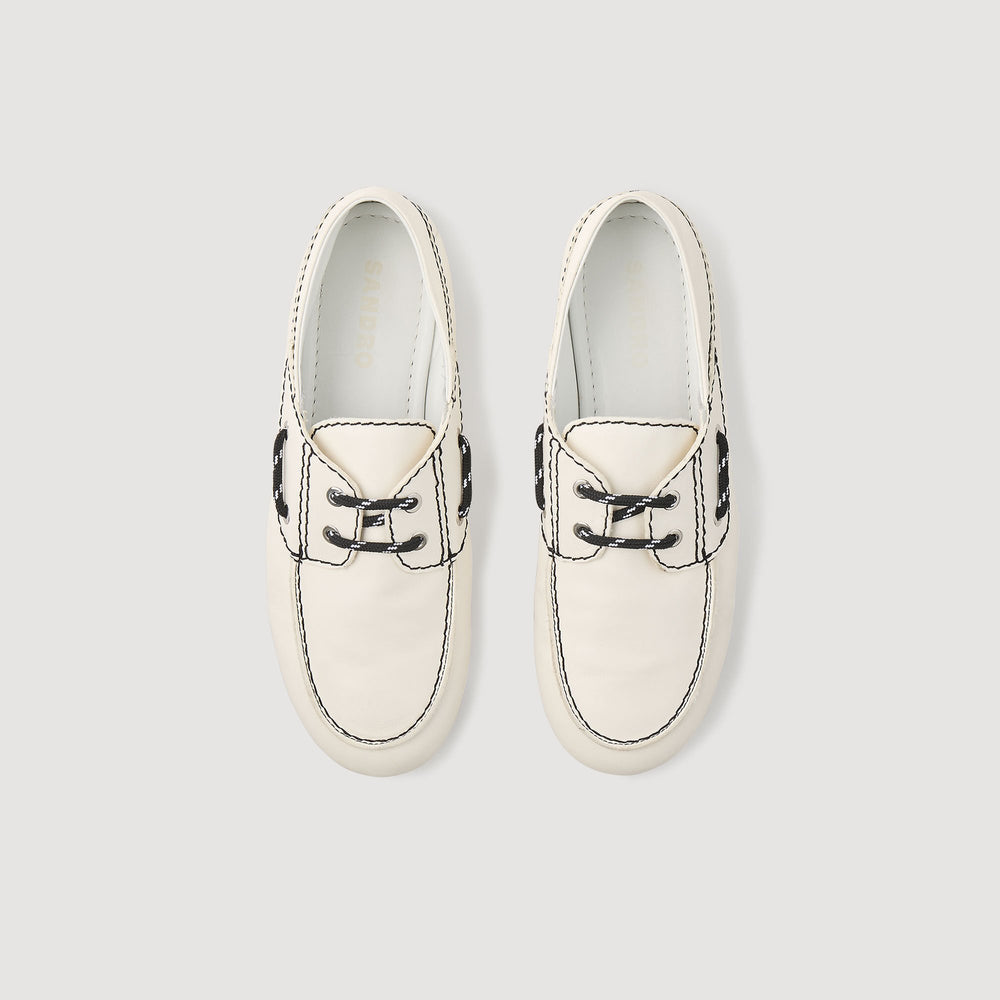 Sandro Women Leather boat shoe loafers