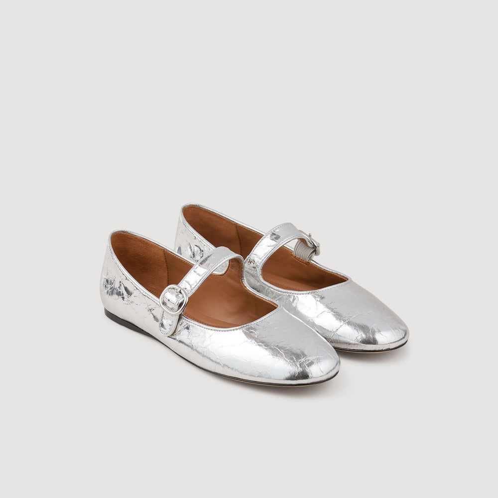 Sandro Women Shiny leather ballet flats