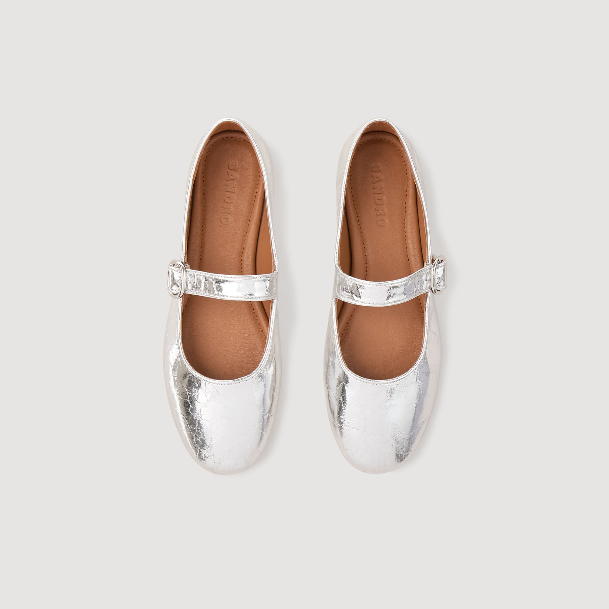 Sandro Women Shiny leather ballet flats