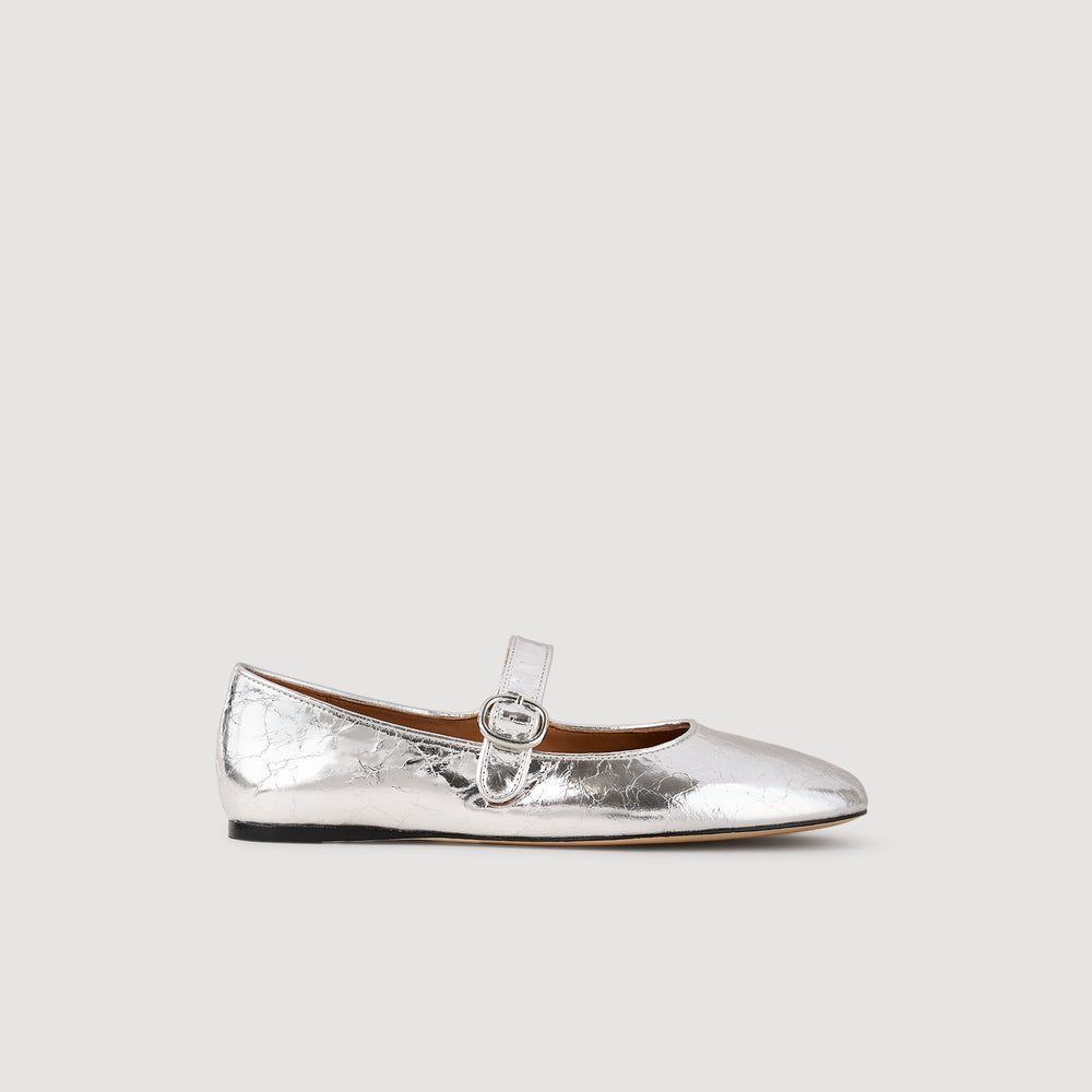 Sandro Women Shiny leather ballet flats
