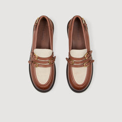 Sandro Women Shiny leather loafers
