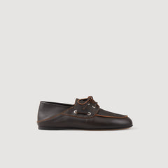 Sandro Women Leather boat shoe loafers