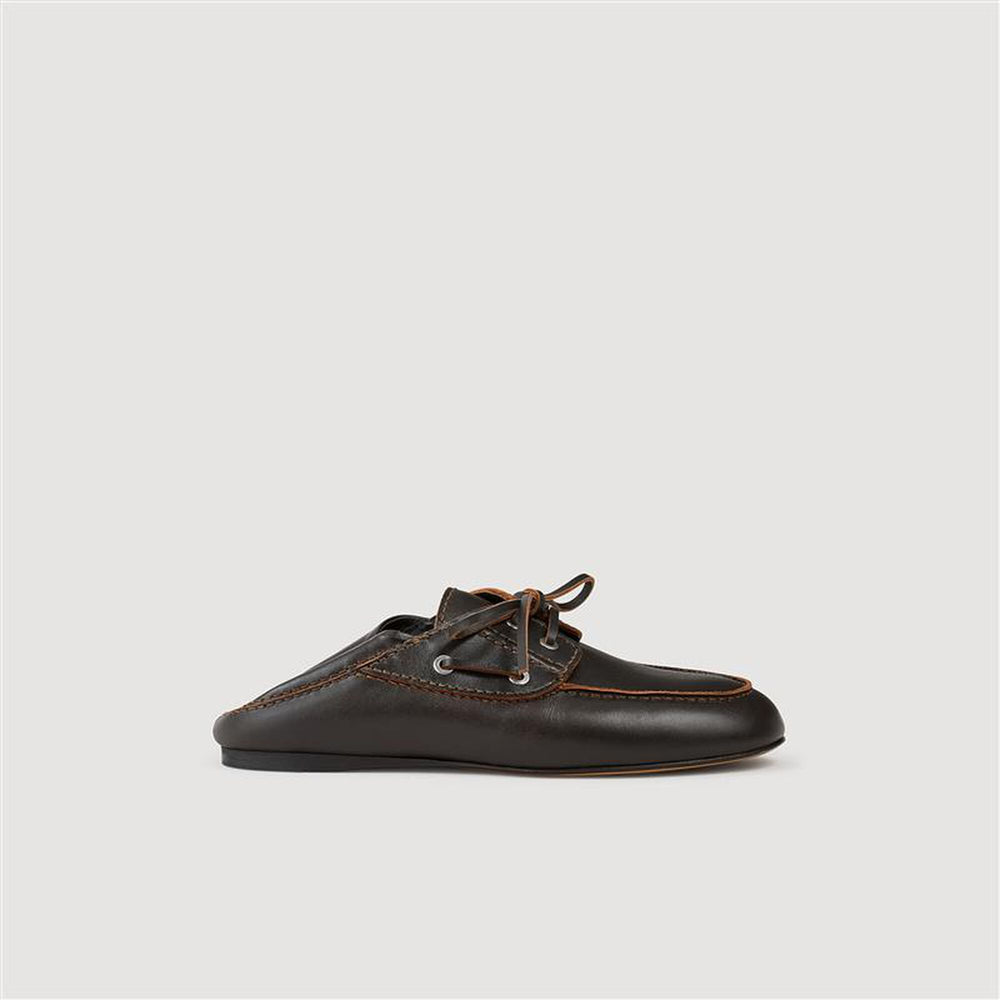 Sandro Women Leather boat shoe loafers
