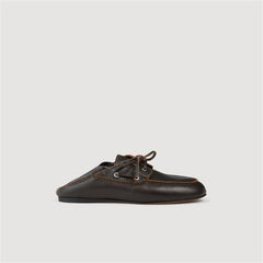 Sandro Women Leather boat shoe loafers