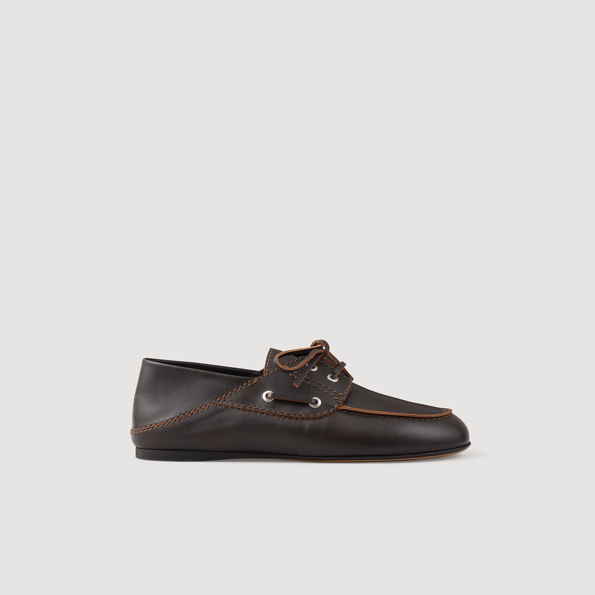 Sandro Women Leather boat shoe loafers