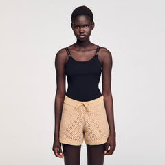 Sandro Women Jewelery detail knit leotard