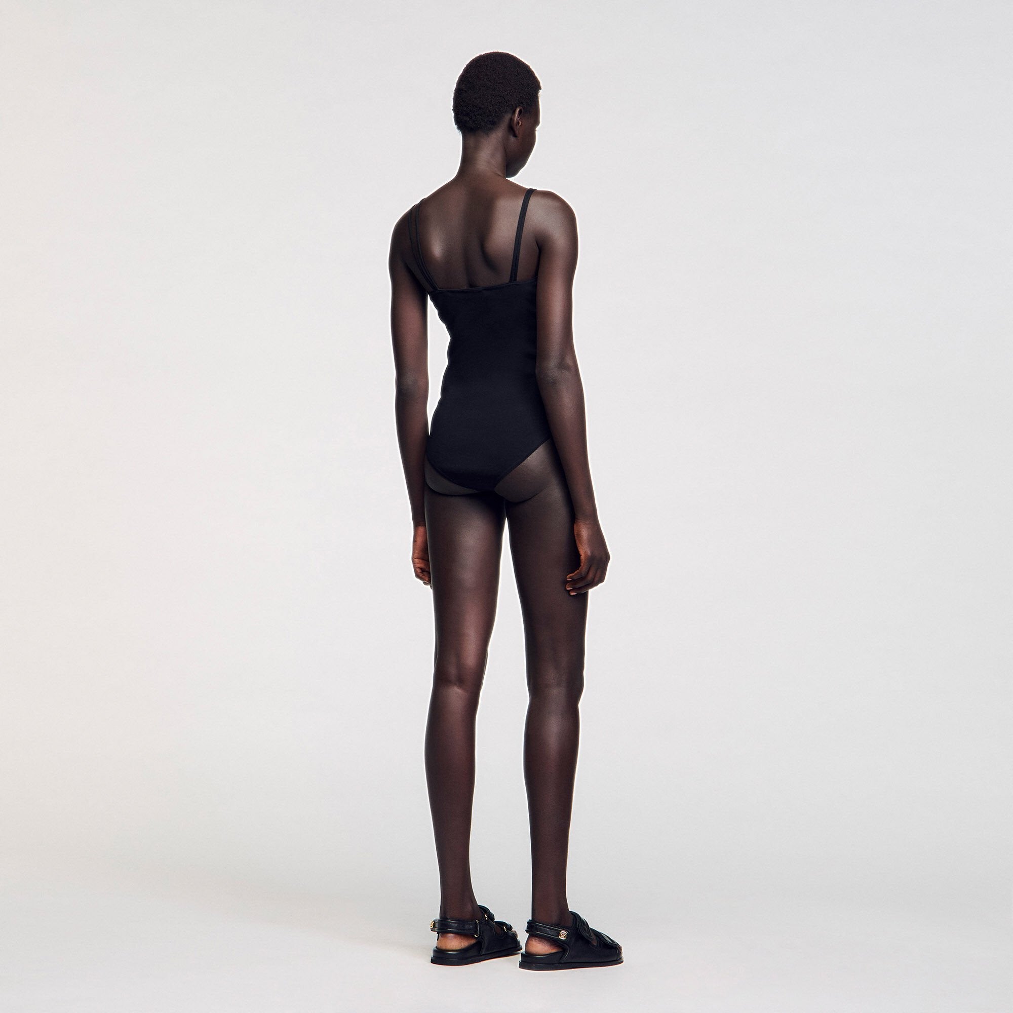 Sandro Women Jewelery detail knit leotard