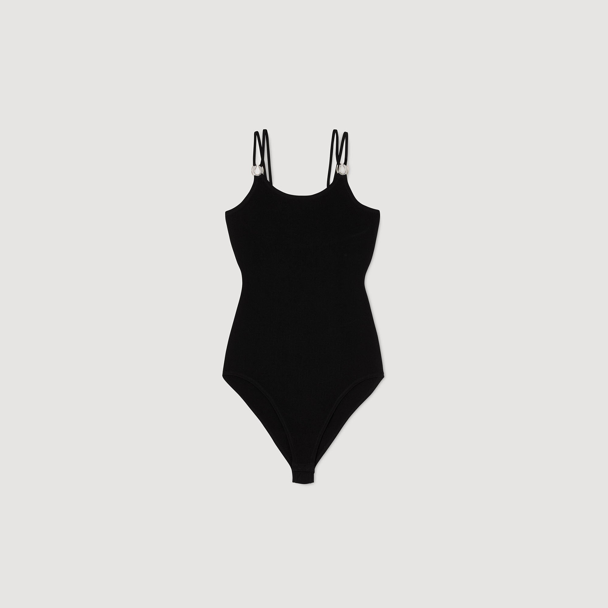 Sandro Women Jewelery detail knit leotard