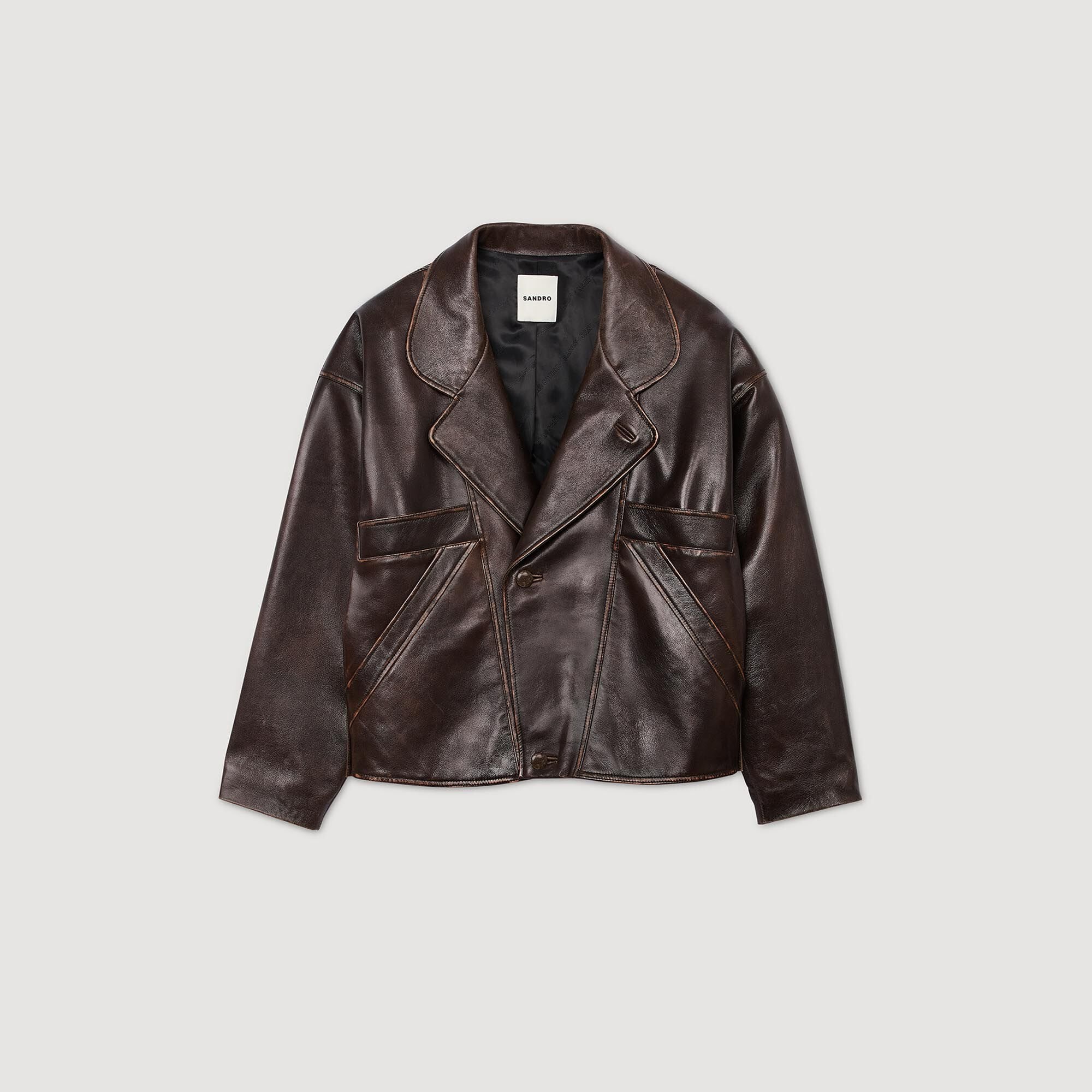 Sandro Women Oversized leather jacket