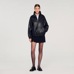 Sandro Women Oversized leather jacket
