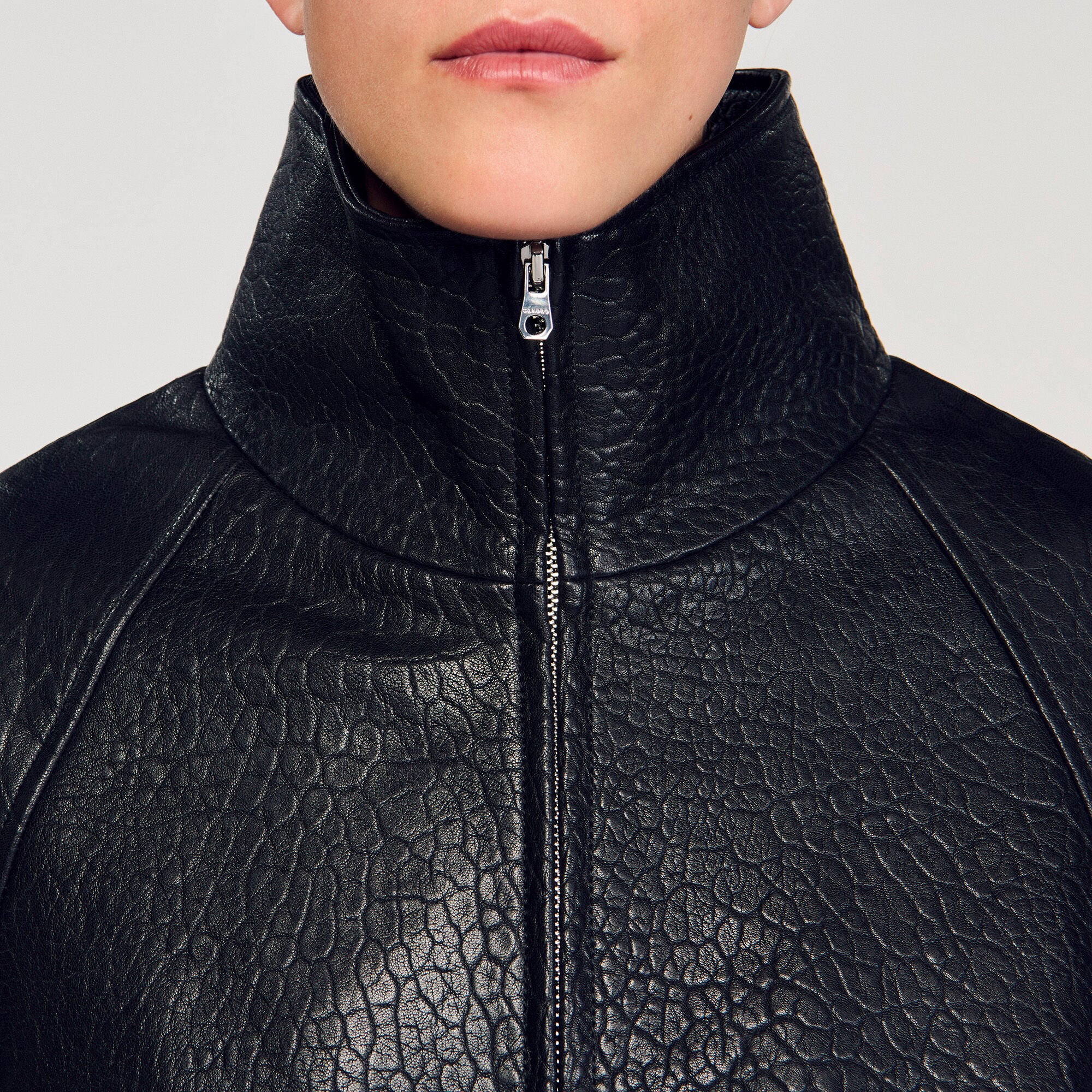 Sandro Women Oversized leather jacket