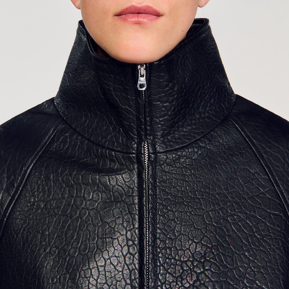 Sandro Women Oversized leather jacket