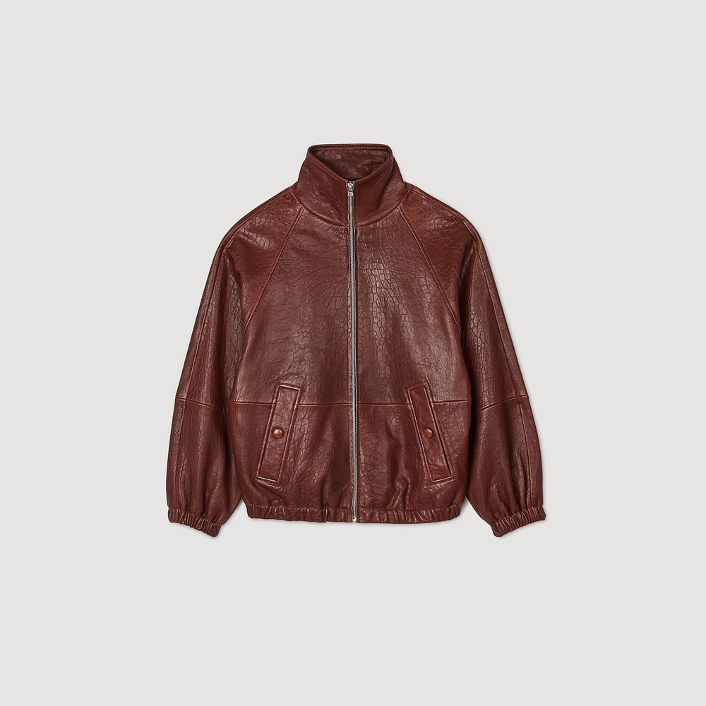 Sandro Women Oversized leather jacket
