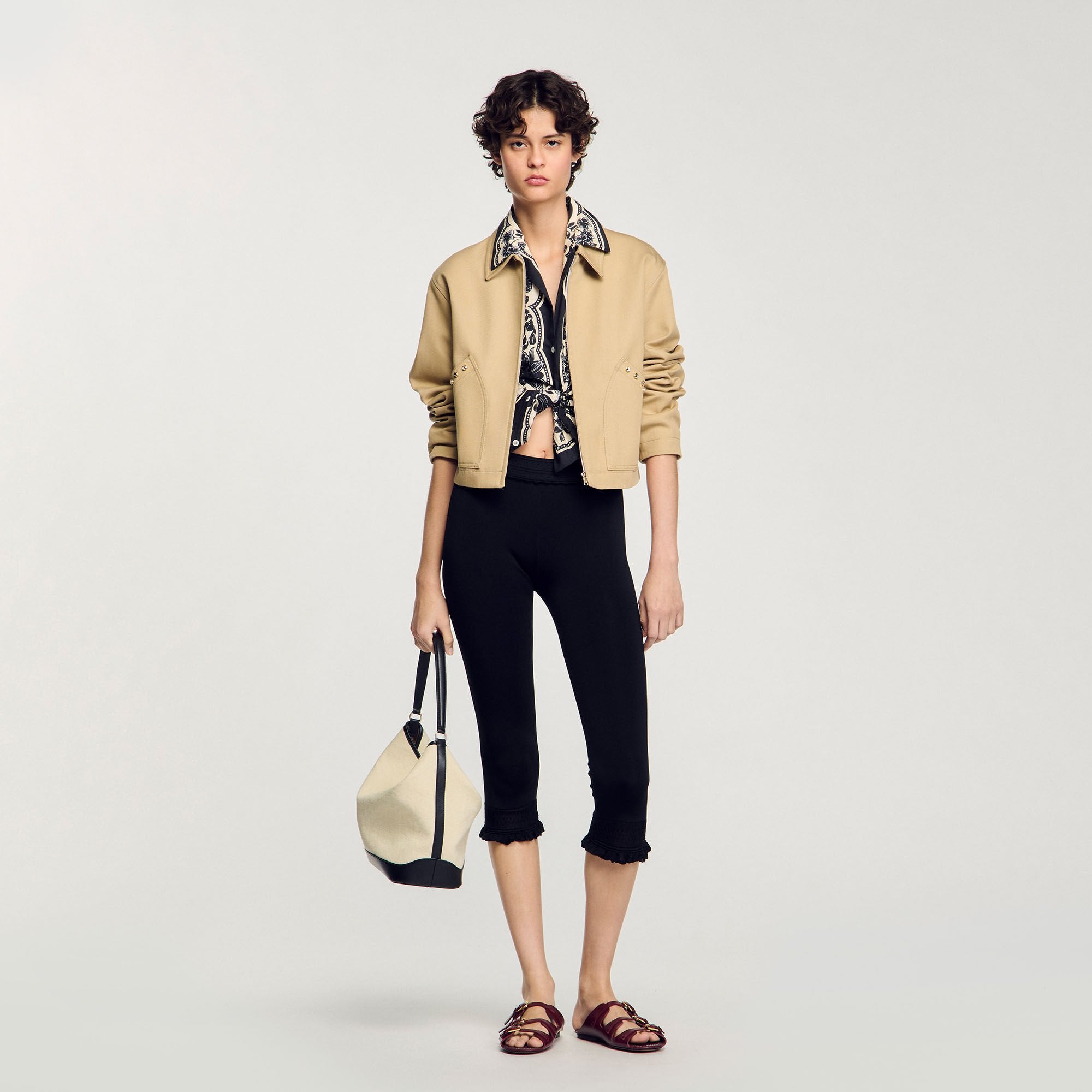 Sandro Women Short jacket with rhinestone details