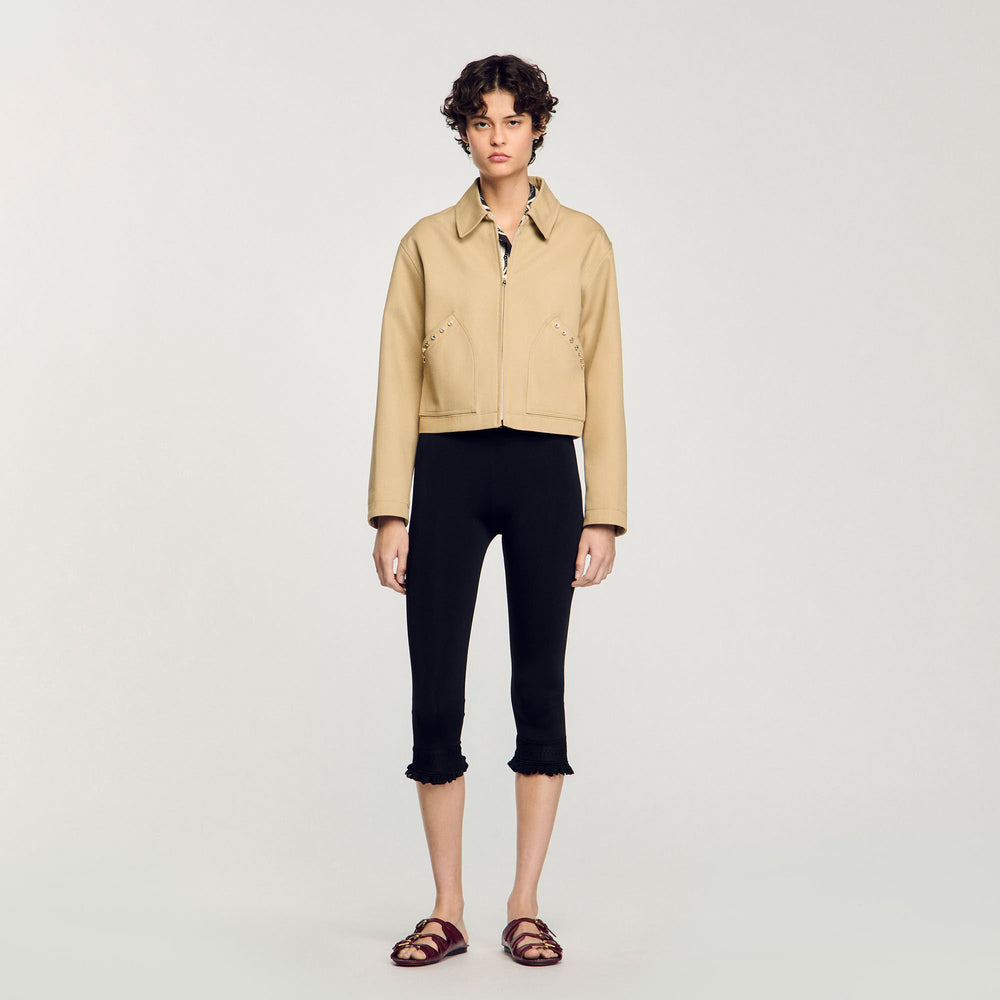 Sandro Women Short jacket with rhinestone details