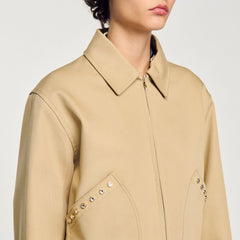 Sandro Women Short jacket with rhinestone details