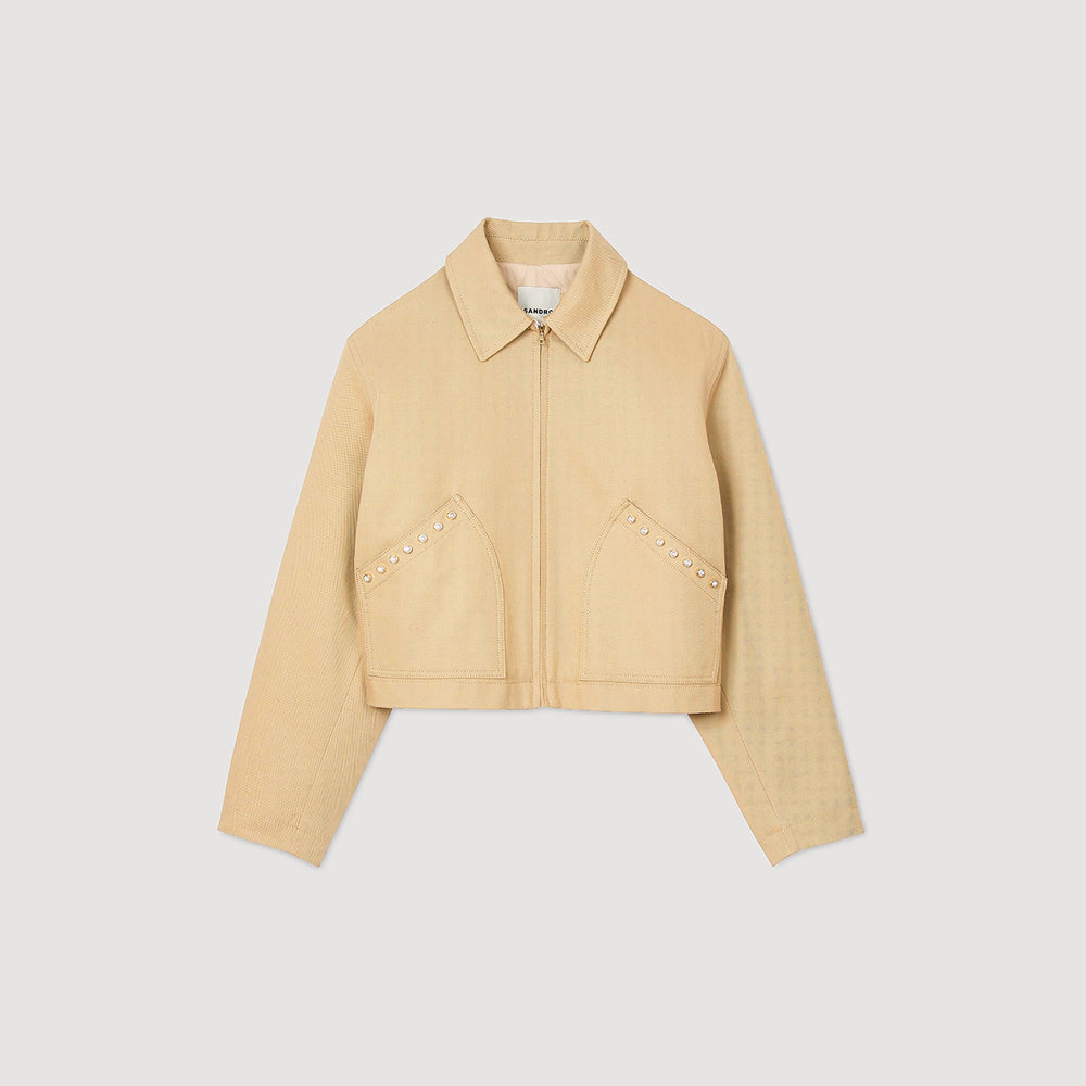 Sandro Women Short jacket with rhinestone details