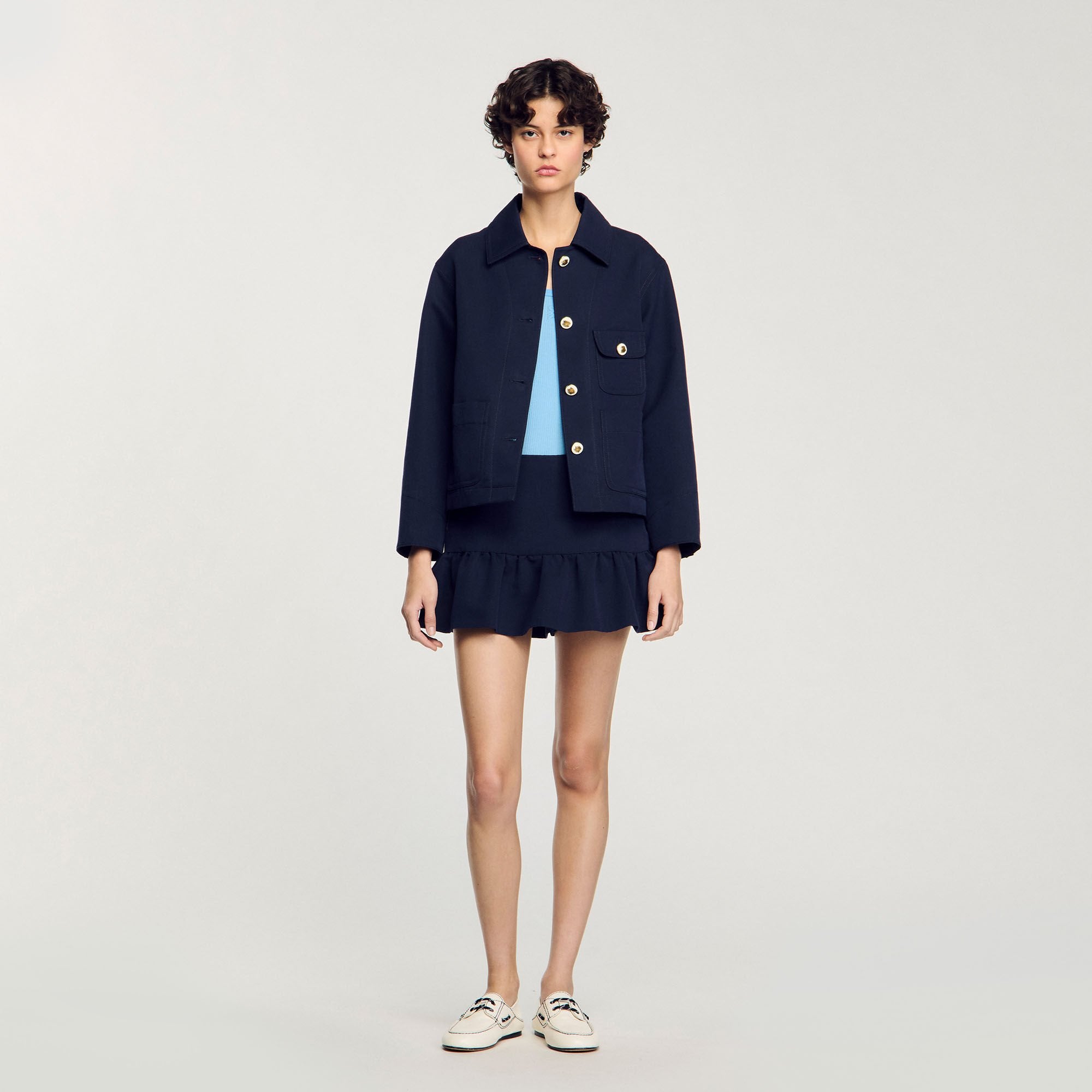 Sandro Women Jacket with officer buttons
