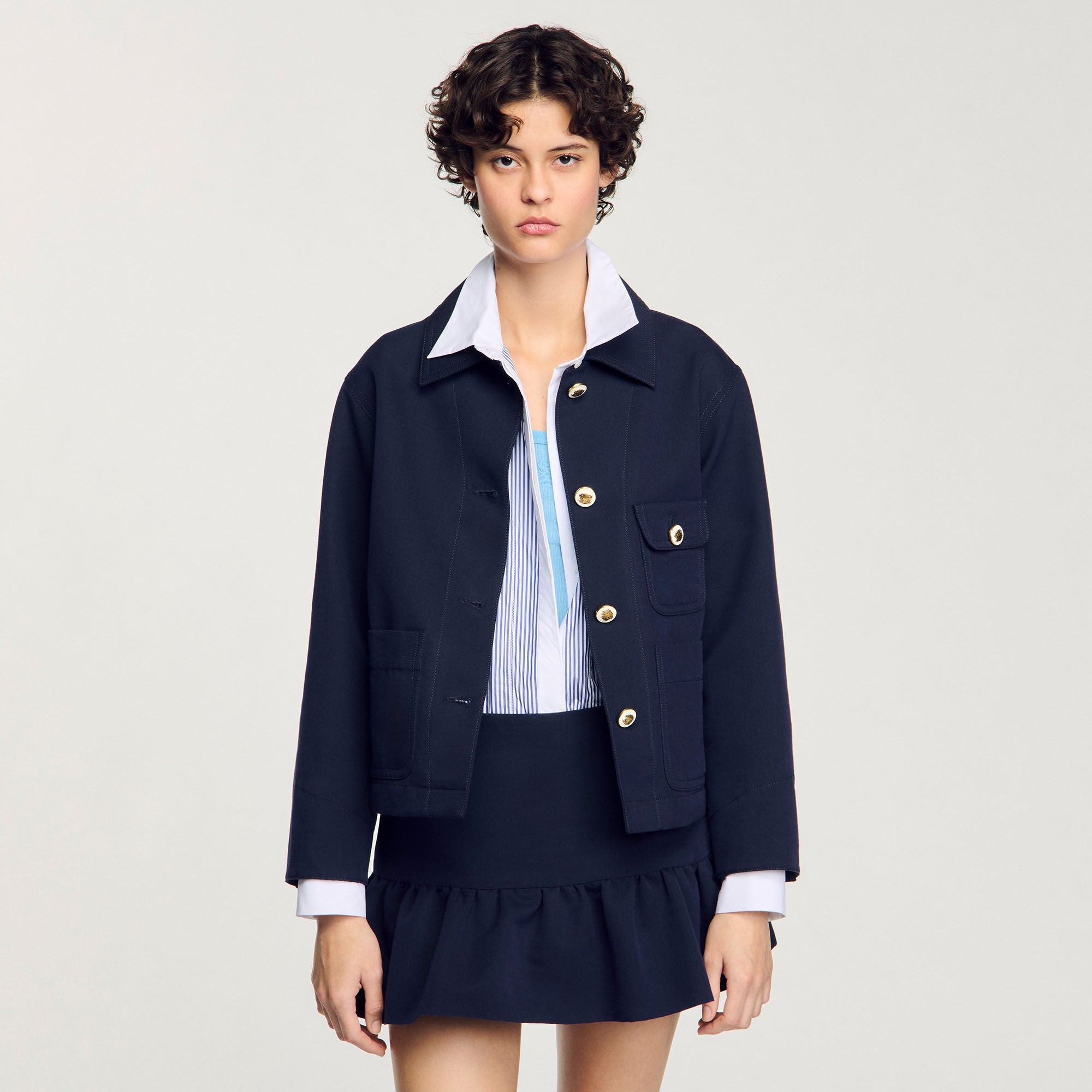 Sandro Women Jacket with officer buttons