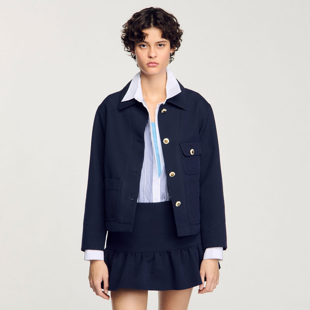 Sandro Women Jacket with officer buttons