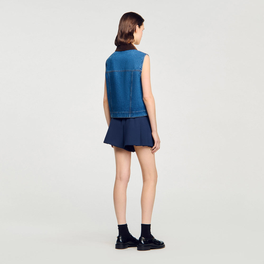Sandro Women Sleeveless denim jacket