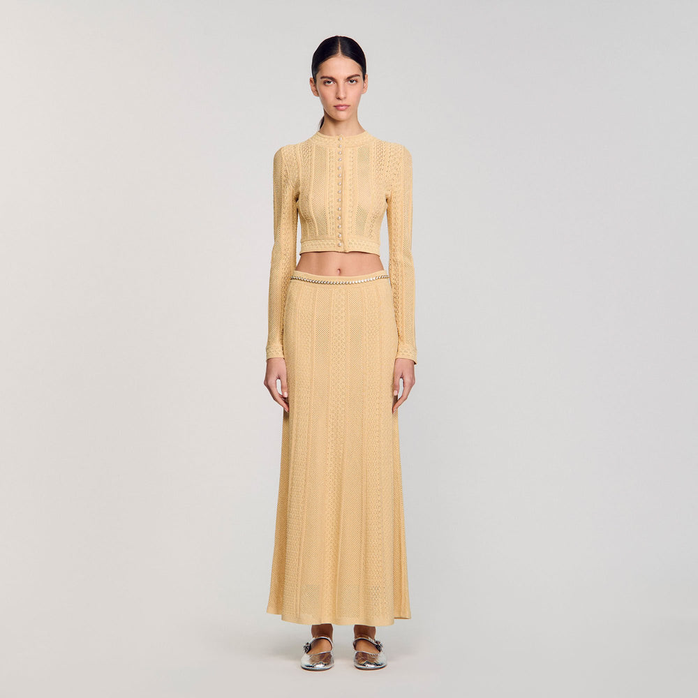 Sandro Women Pointelle knit cardigan
