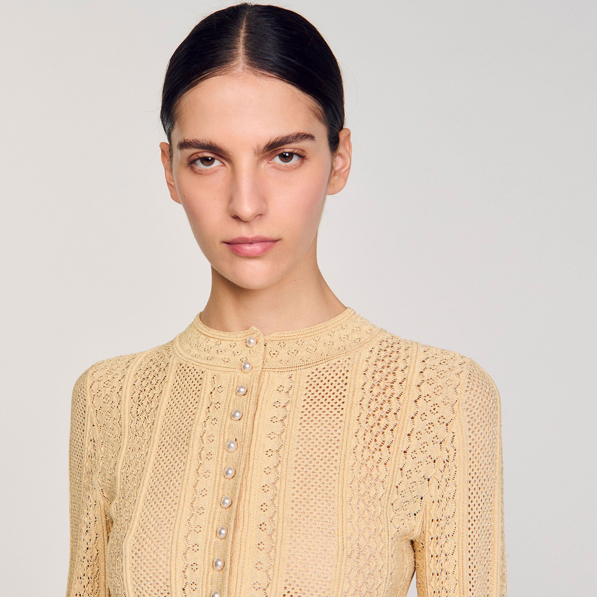 Sandro Women Pointelle knit cardigan