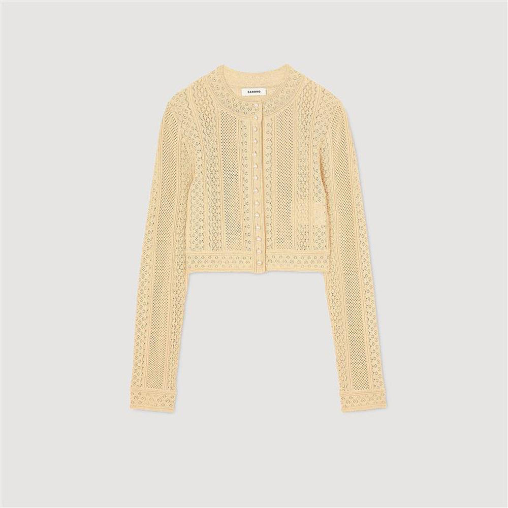 Sandro Women Pointelle knit cardigan