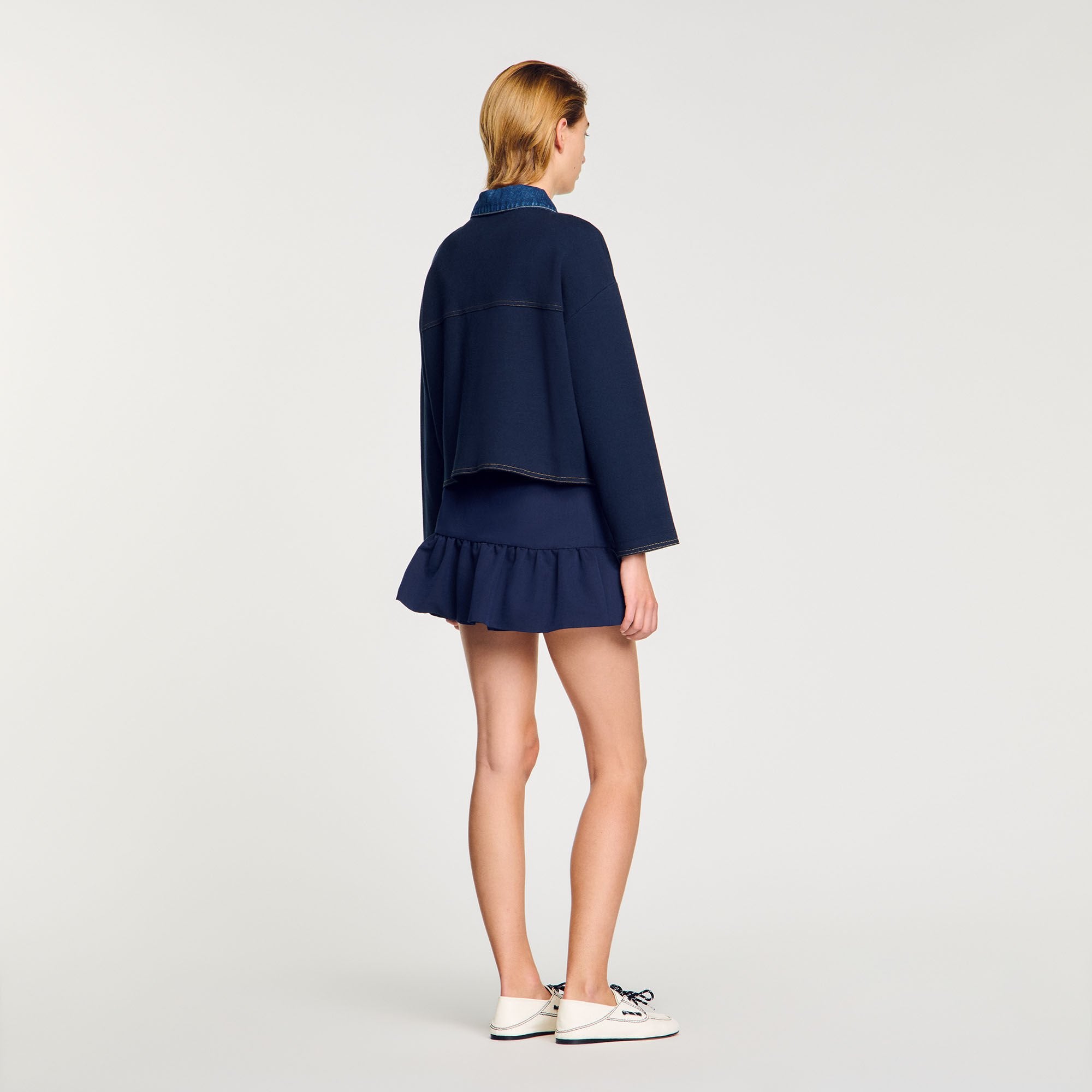 Sandro Women Denim detail cardigan