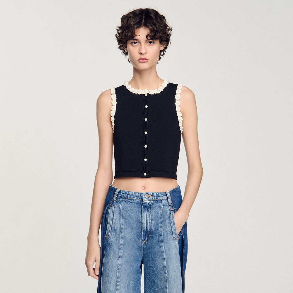 Sandro Women Crochet cardigan