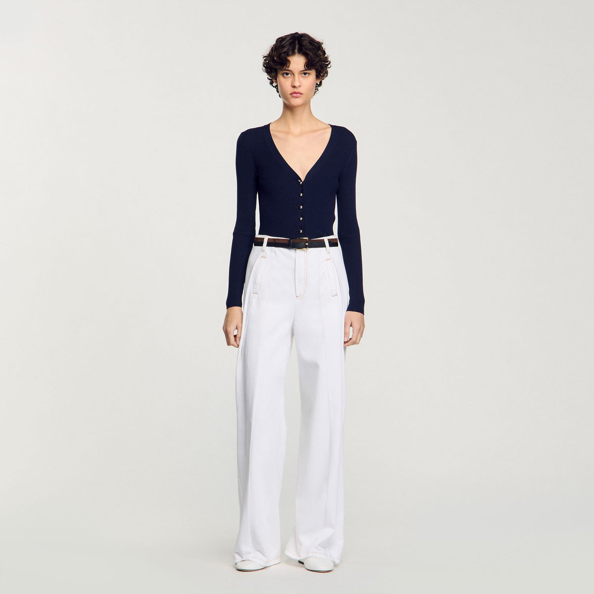 Sandro Women Rib knit cardigan