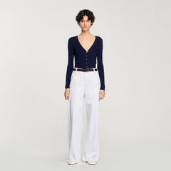 Sandro Women Rib knit cardigan