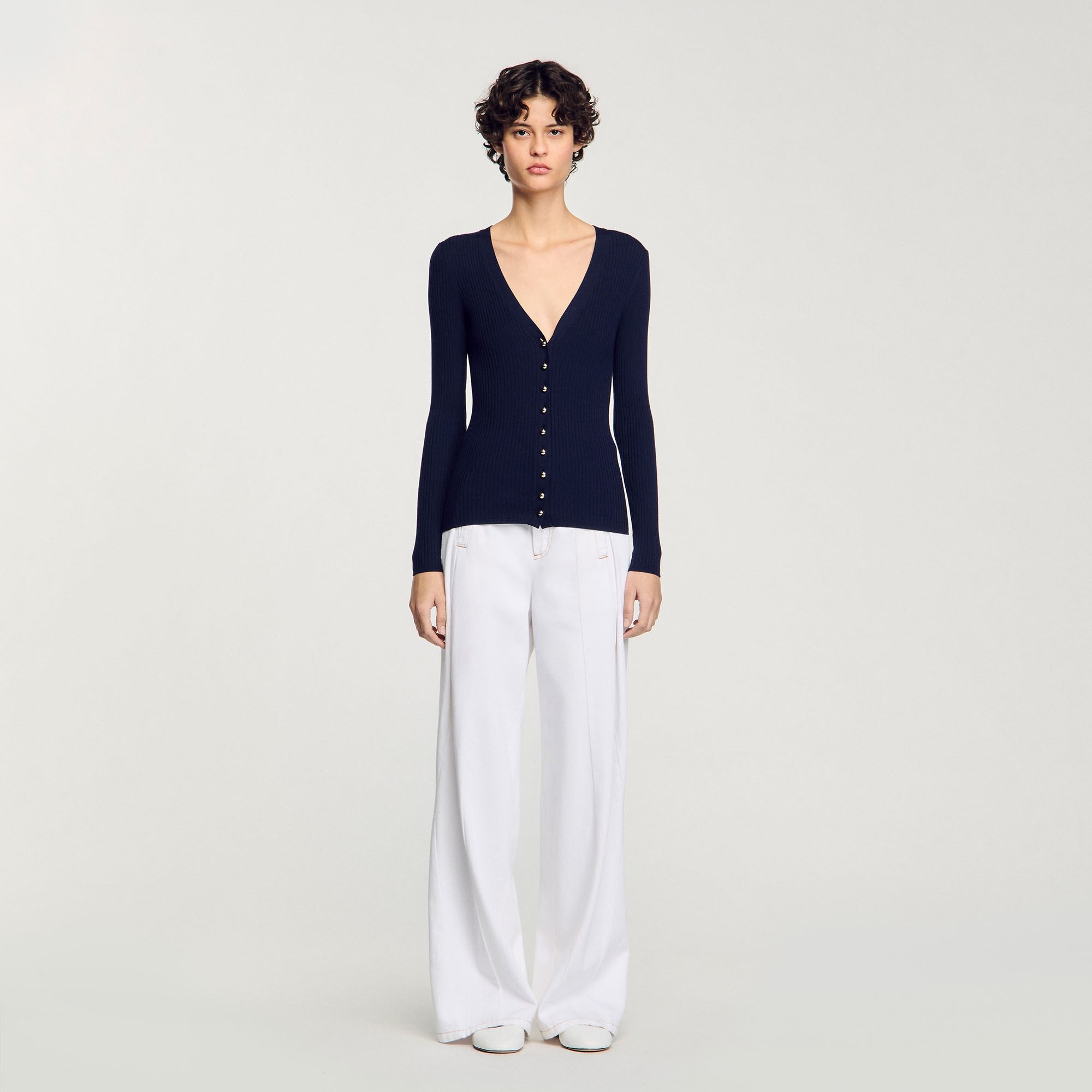 Sandro Women Rib knit cardigan