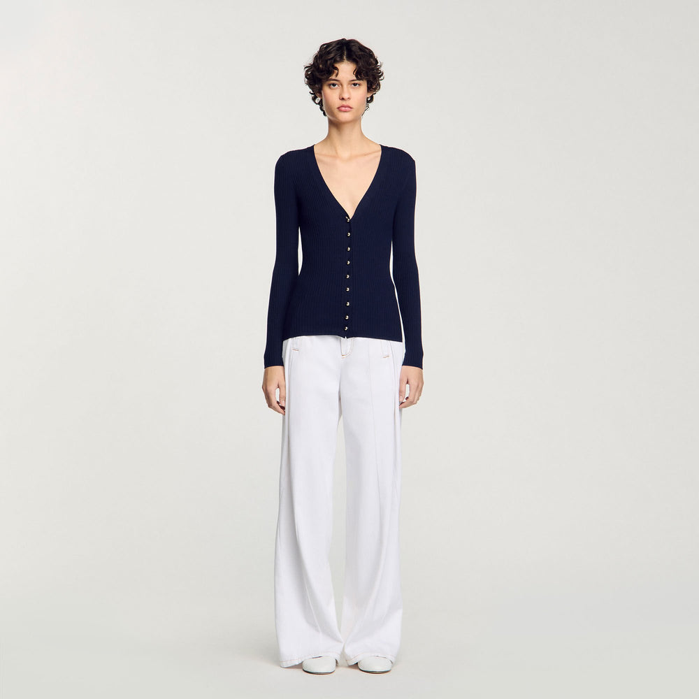 Sandro Women Rib knit cardigan