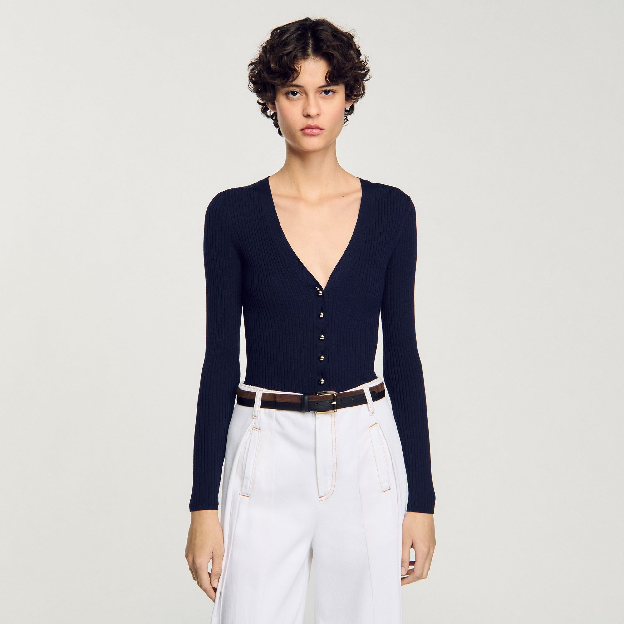 Sandro Women Rib knit cardigan