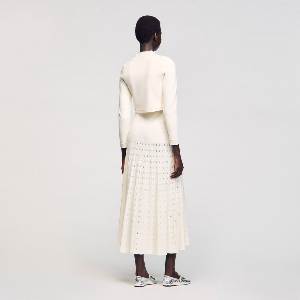 Sandro Women Cropped cardigan with pearl buttons
