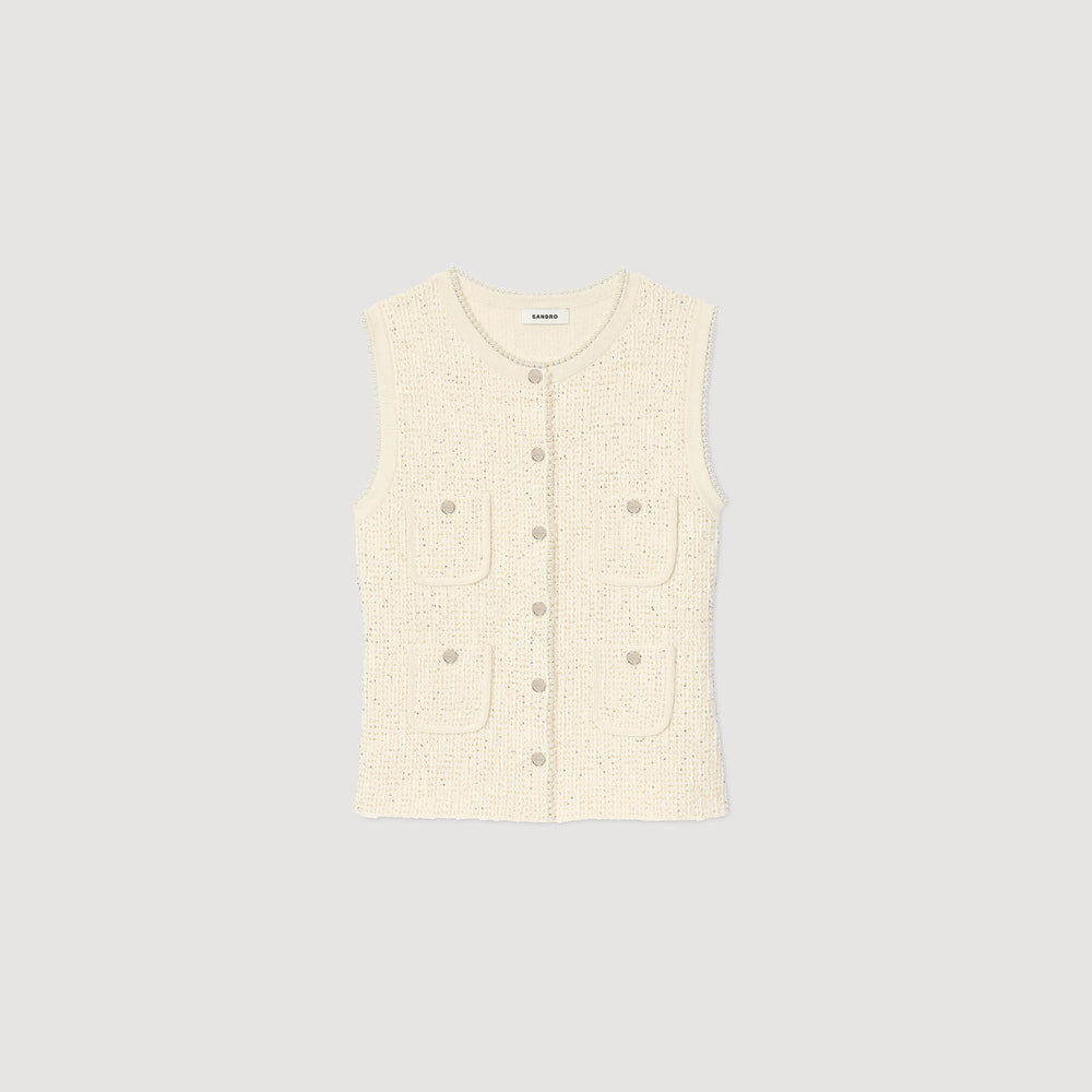 Sandro Women Decorative tweed vest