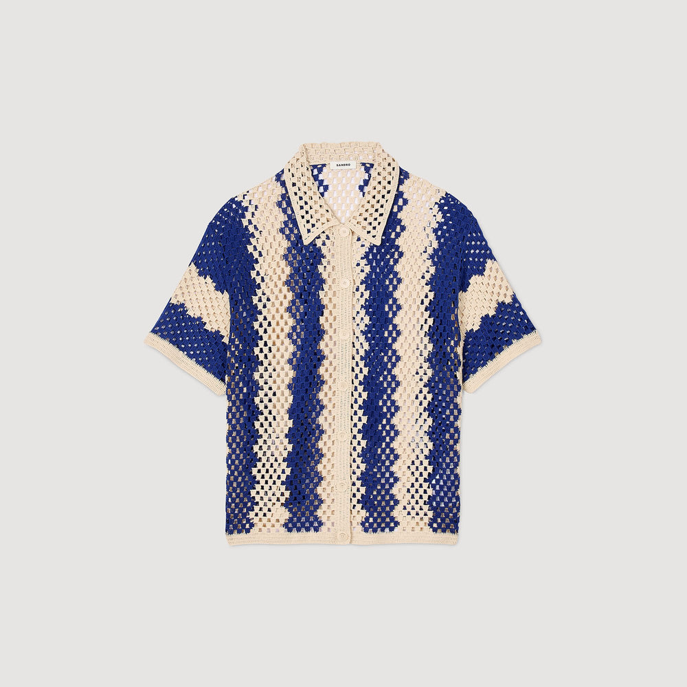 Sandro Women Two-tone knit cardigan