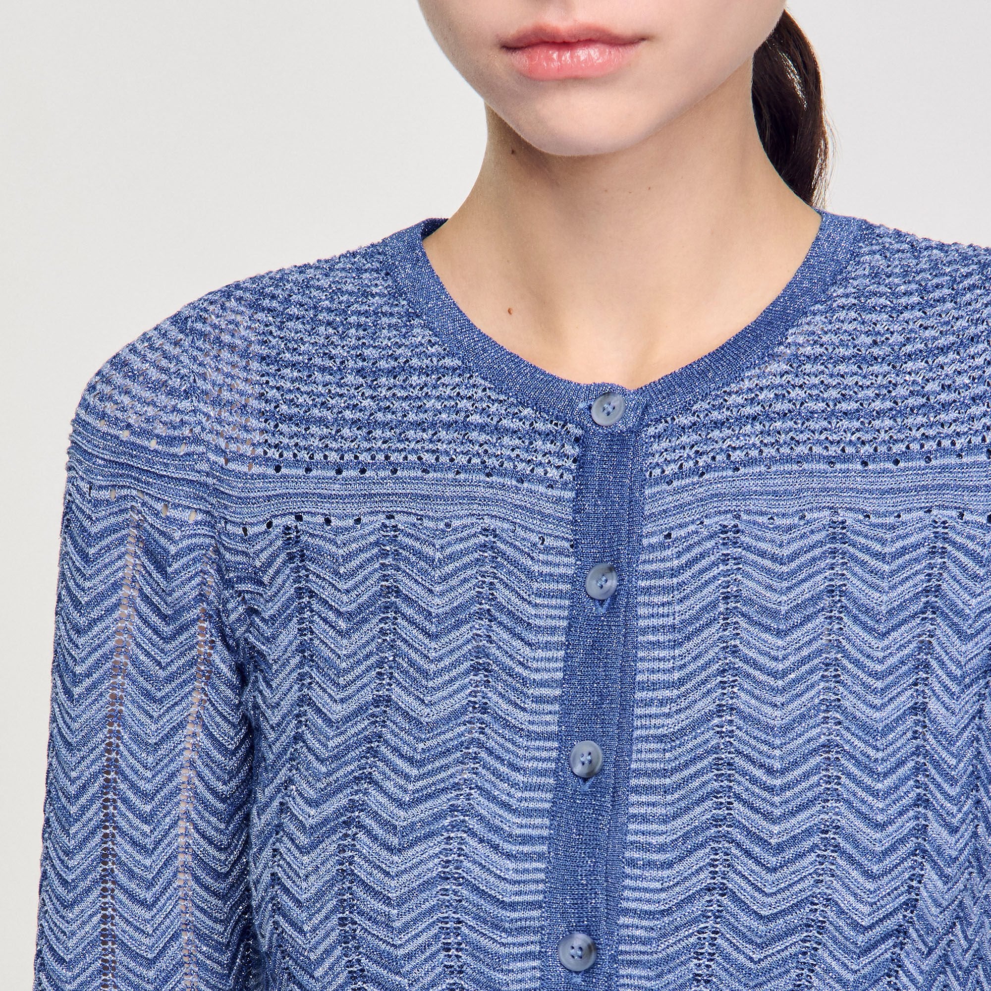 Sandro Women Glitter knit cardigan