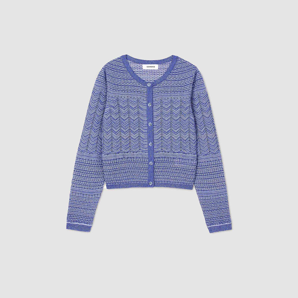 Sandro Women Glitter knit cardigan