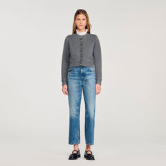 Sandro Women Cardigan with detachable ruffle collar