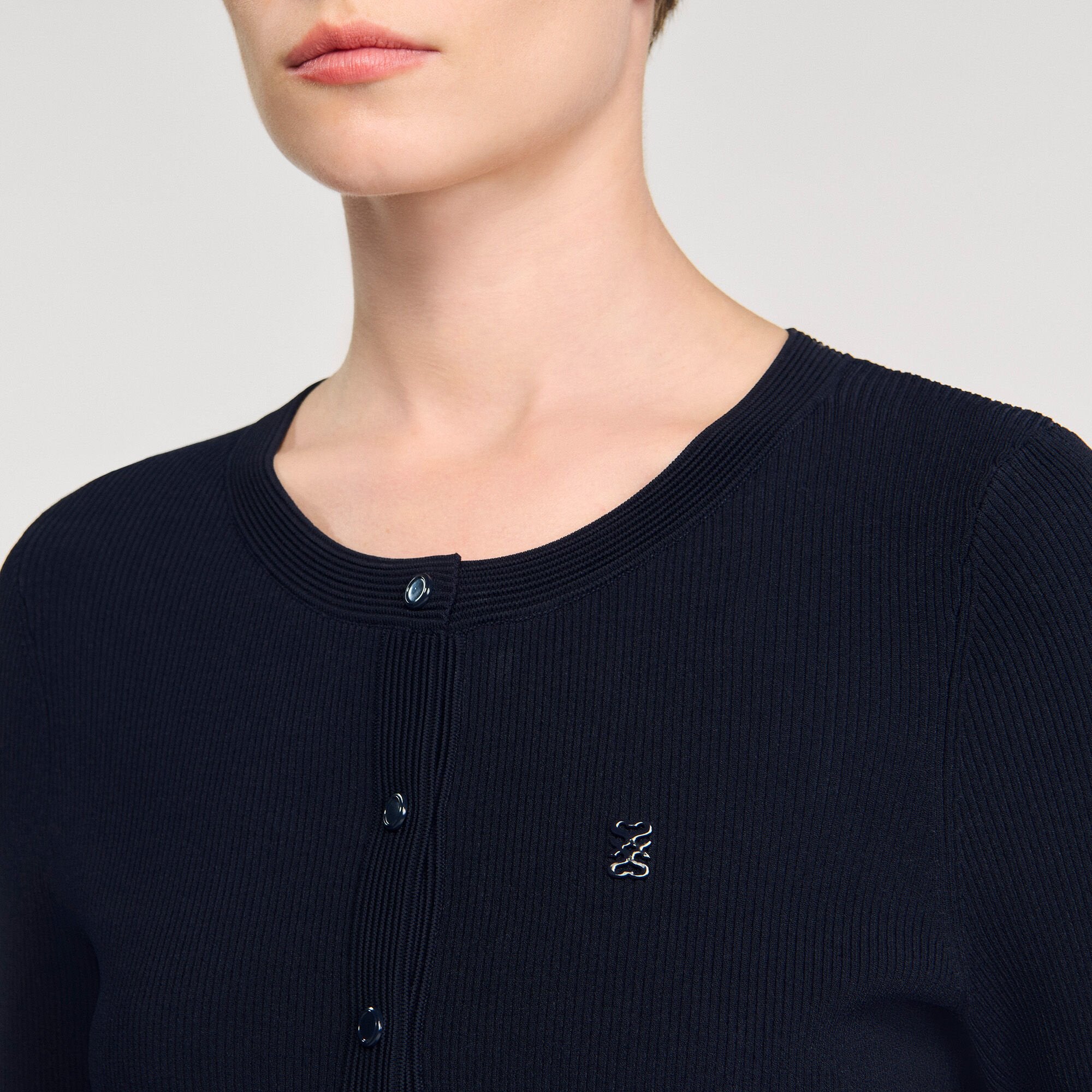 Sandro Women Polo shirt with decorative buttons